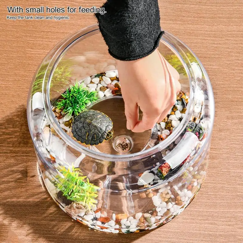 Tank For Turtles Multifunctional Turtle Tank With Lid Turtle Aquarium Turtle Terrarium Tortoise Enclosure With Removable Cover