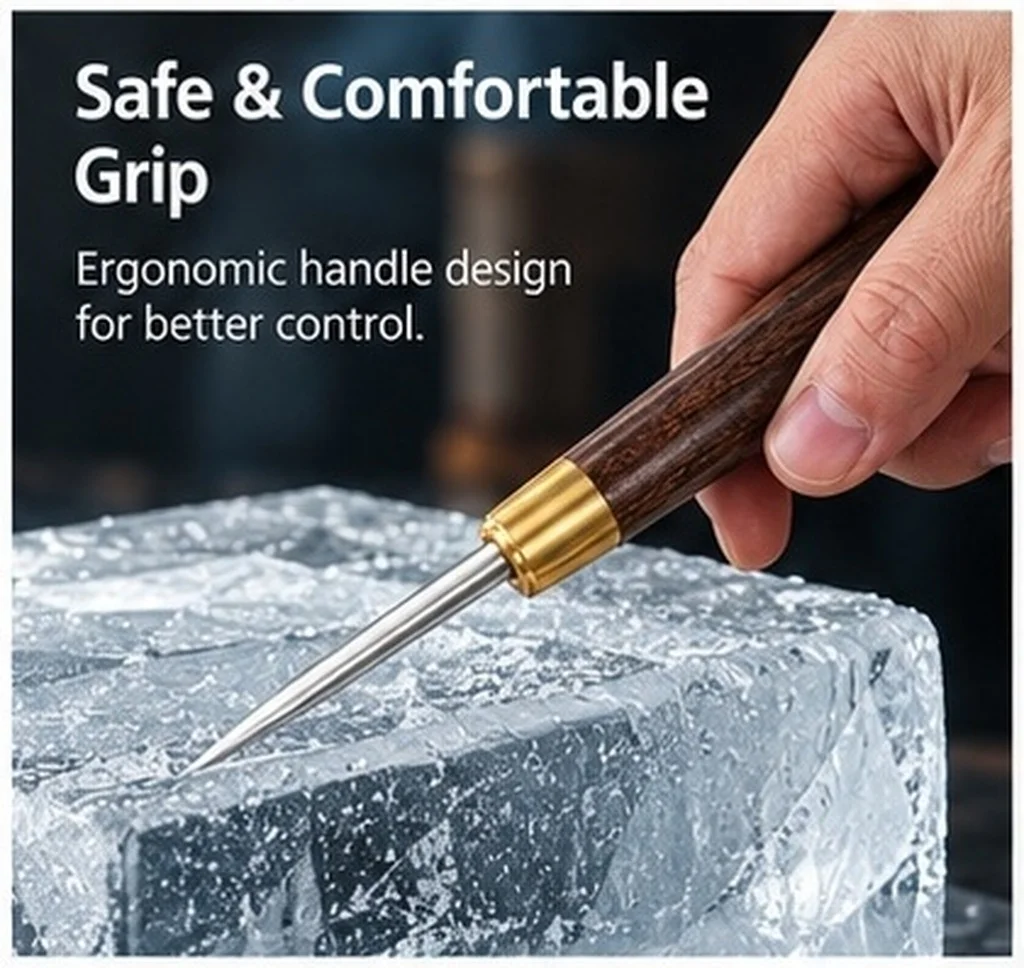 Ice Breaker Tool Bucket Tongs Crusher Machine Fishing Accessories Chisel Manual Breaking Chipper Chill Rod Stick Bartending