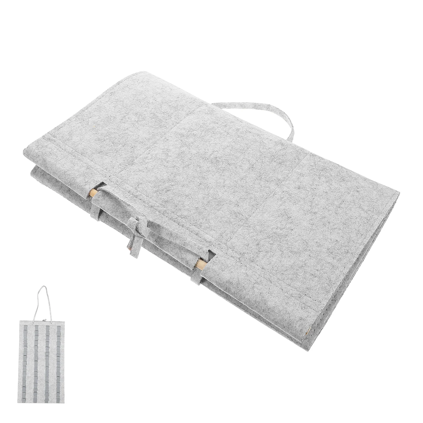 

Drumstick Hanging Stand Portable Drumsticks Display Storage Bag Organizer Wall Mounted Felt Material Elastic Loops Space Saving