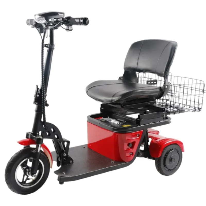 500W Opvouwbare Elektrische Driewieler Voor Ouderen Reizen 36V15.6Ah Lichtgewicht Elektrische Scooter 3 Wielen Met Zitplaats Volwassenen