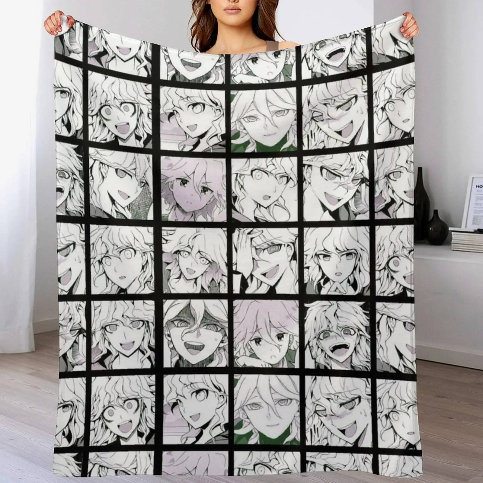

Nagito Manga Collection (Colored) Throw Blanket Faux Fur Soft Warm Blanket for Bed