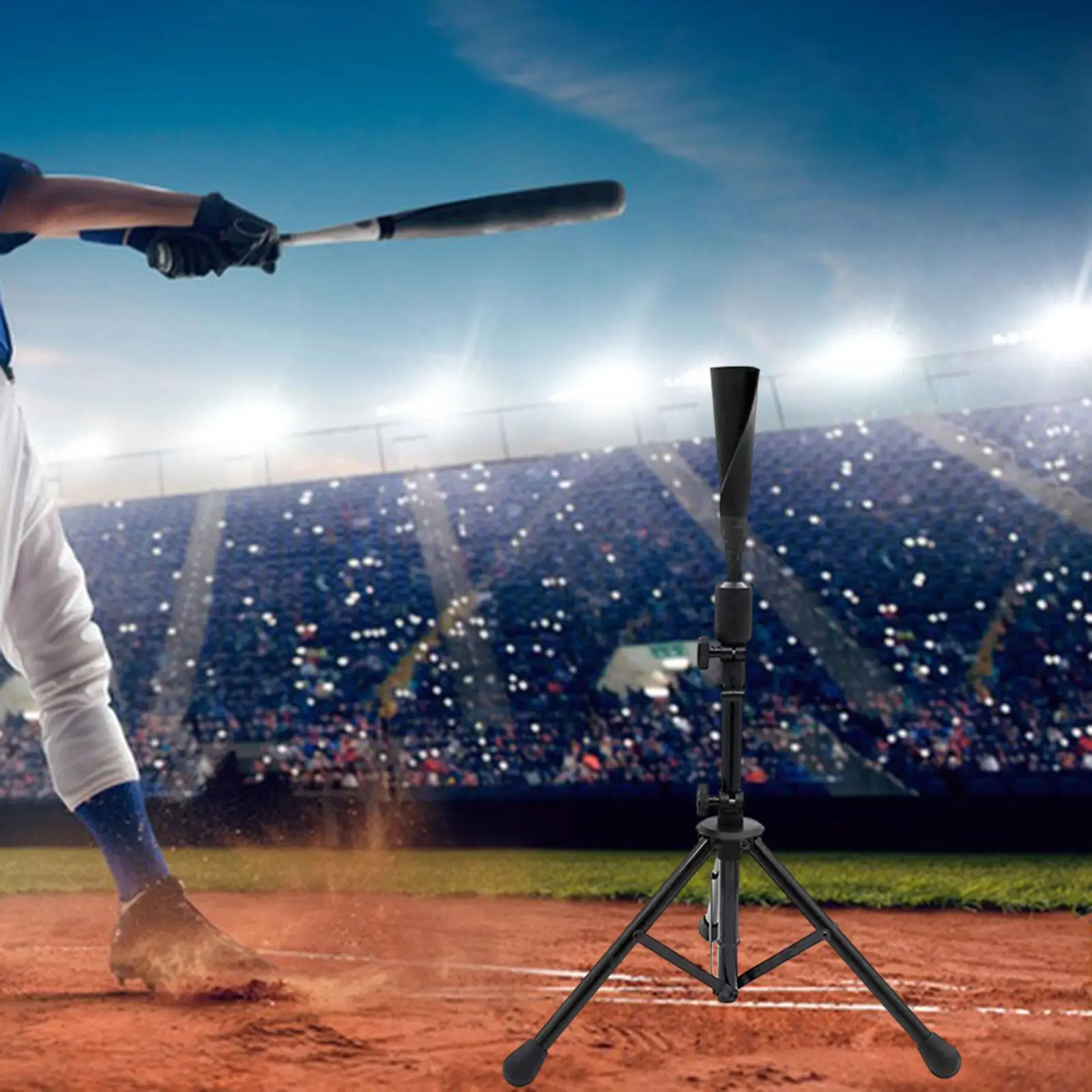 

Baseball Batting Tee Training Aid Adjustable Height 27 to 41 Inches Tee Stand for Indoor Beginner Outdoor Lunging Pitching Balls