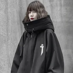 World-weary Mourning Coat Female Country Tide Functional Wind Wizard hat Jacket 2022 Men and Women Couple Loose Zipper Jacket W5