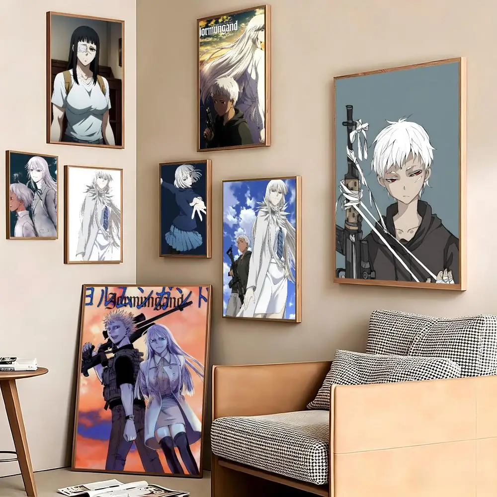 J-Jormungand Anime Poster Pegatina artistica HD autoadhesiva impermeable para salon dormitorio