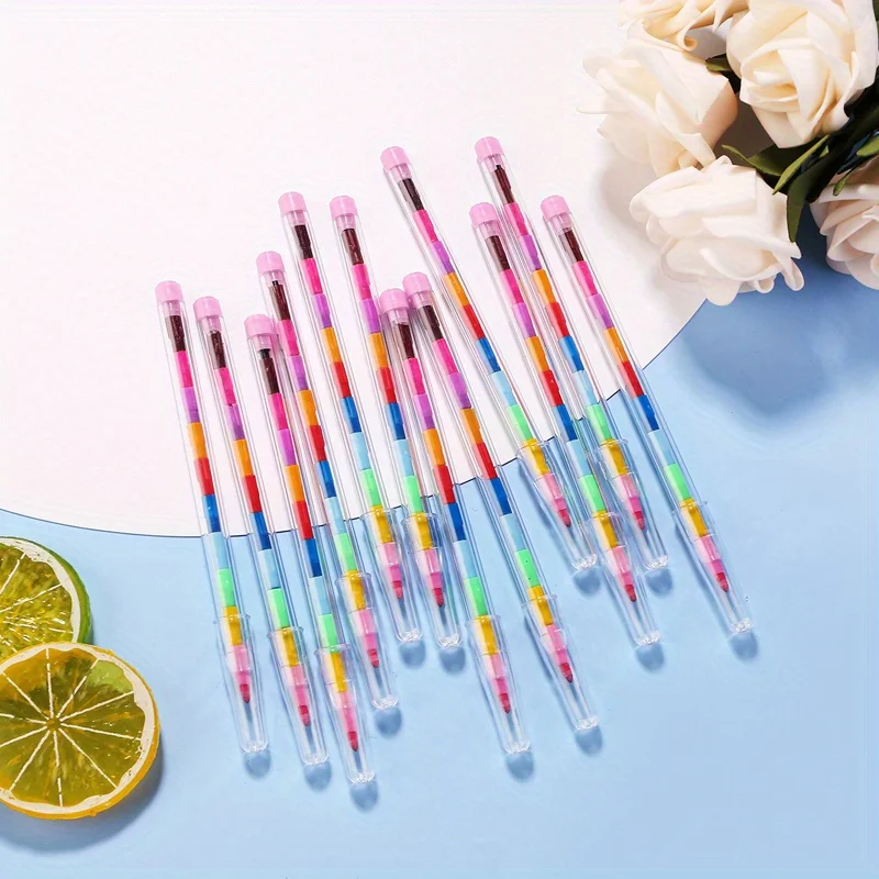 

10 шт. разные цвета, блокирующие карандаши — яркие ручки для творчества и рукоделия для молодежи, идеально подходят для школьных принадлежностей