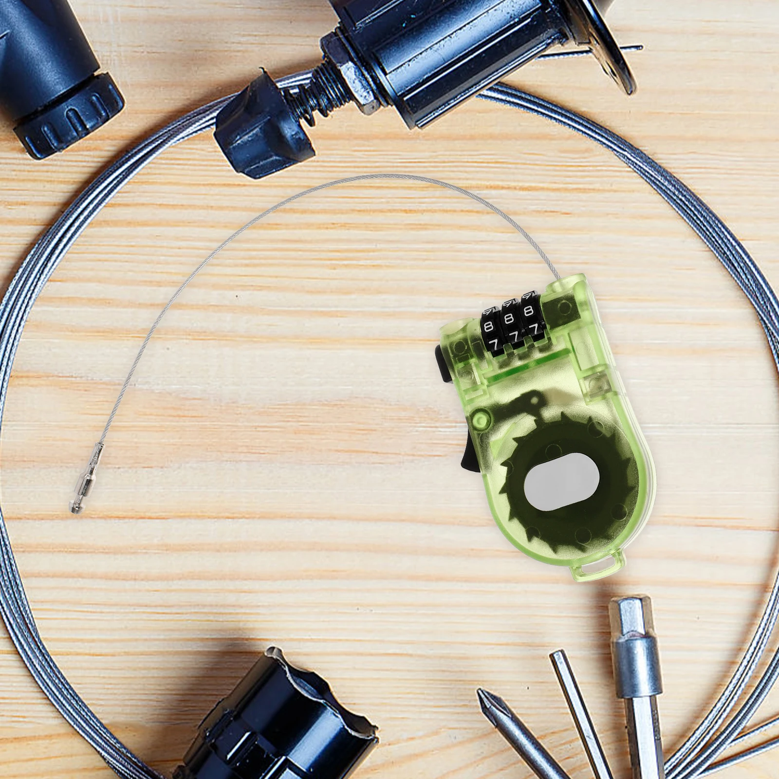 

Bicycle Anti-Theft Plastic Cable For Ski Board Snowboard Bike Scooter Outdoor Security Coded Lock Compact Lock Mountain Bike