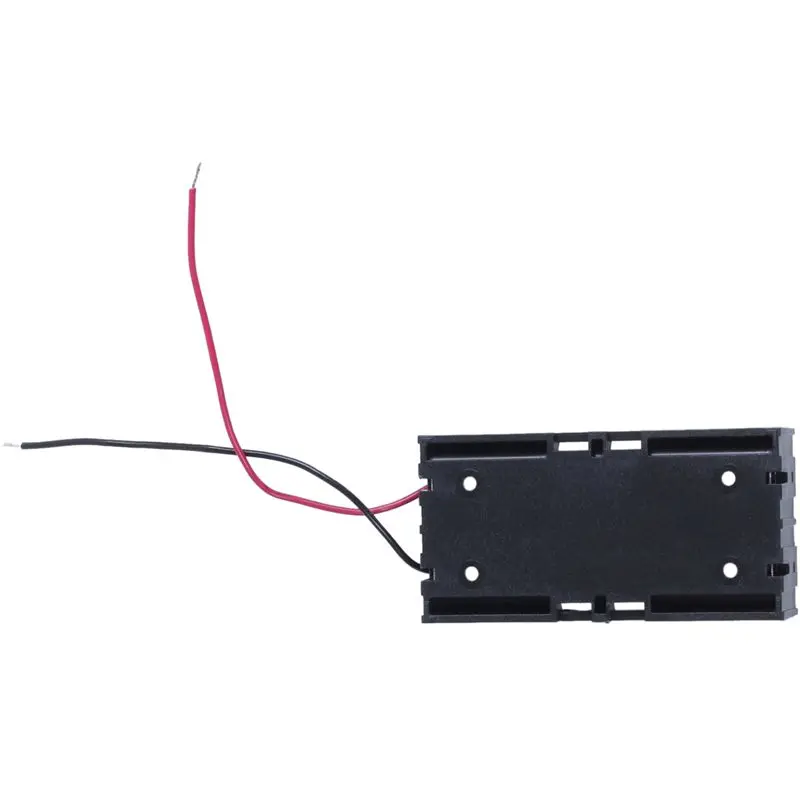 2X Plastic 2 X 3.7 V 18650 Battery Holder Case Black-Y41A