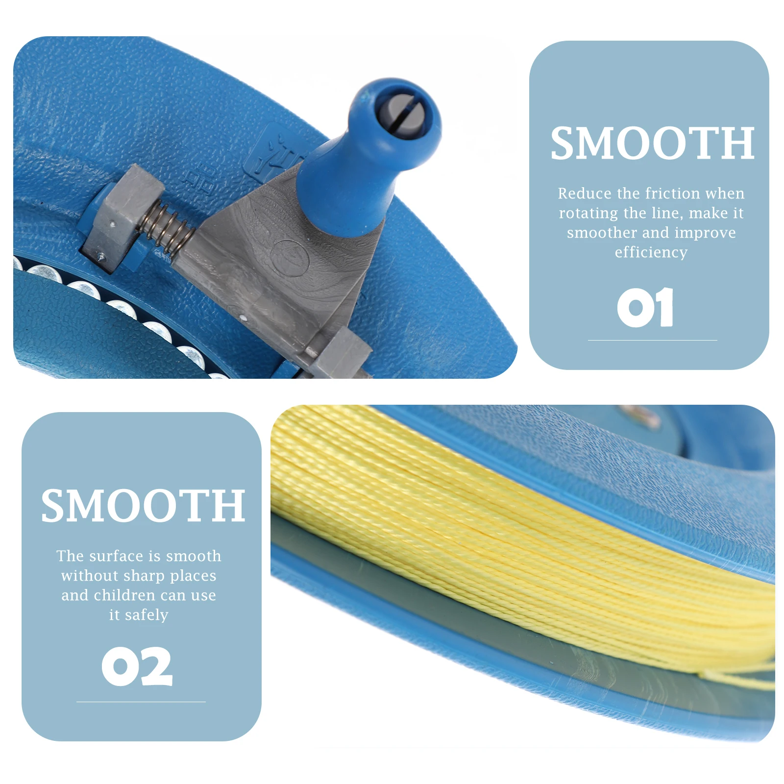 

Comfortable Control Kite String Handle Reel ABS Plastic Winder Ergonomic Grip Kite Accessory
