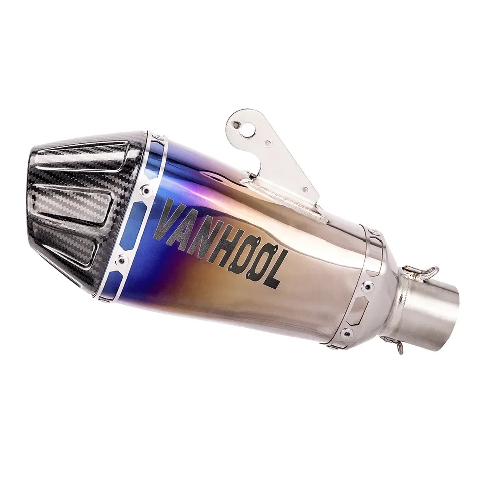 

STLF Factory Direct Selling Blue Color Titanium Carbon Fibre Motorcycle Universal Muffler