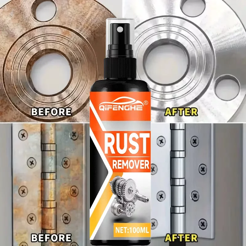 100ml Fast Acting Rust Remover Spray by QIFENGHE for Metal Parts