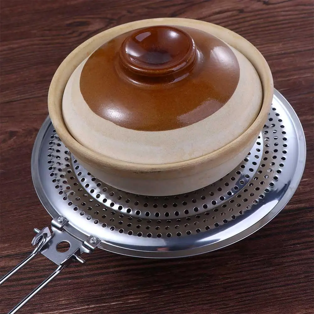 8 inch Kitchen Hanging Stainless Steel Coffee Collapsible Flame Guard Reducer Heat Diffuser Simmer Plate