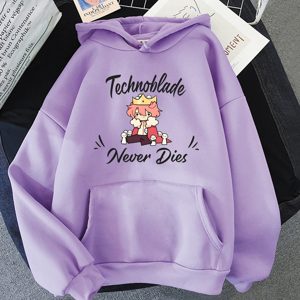 

Dream SMP Game Crewneck Hoodie Retro Style Technoblade Never Dies Print Sweatshirt Funny Cartoon Tops Women/Men Kawaii Hoodies