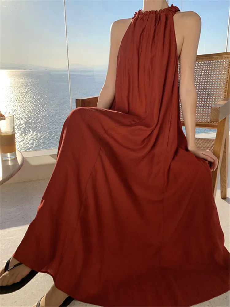 

Красное свадебное платье с дизайнерским вырезом на спине, подходящее для регистрации брака, повседневной носки, с завышенной талией, А-силуэт, юбка-трапеция