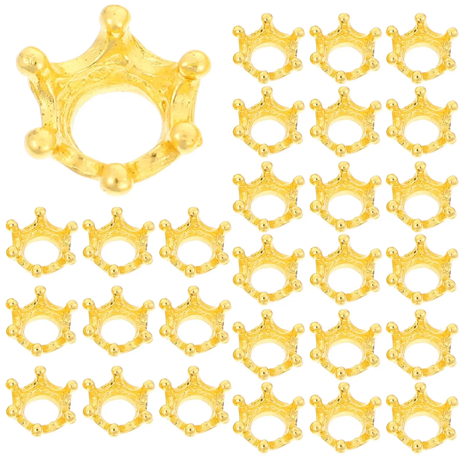 

60 Pcs Crown Accessories The Necklace Pendants DIY Jewelry Connector Crowns-design Charm Alloy Ornament Beads