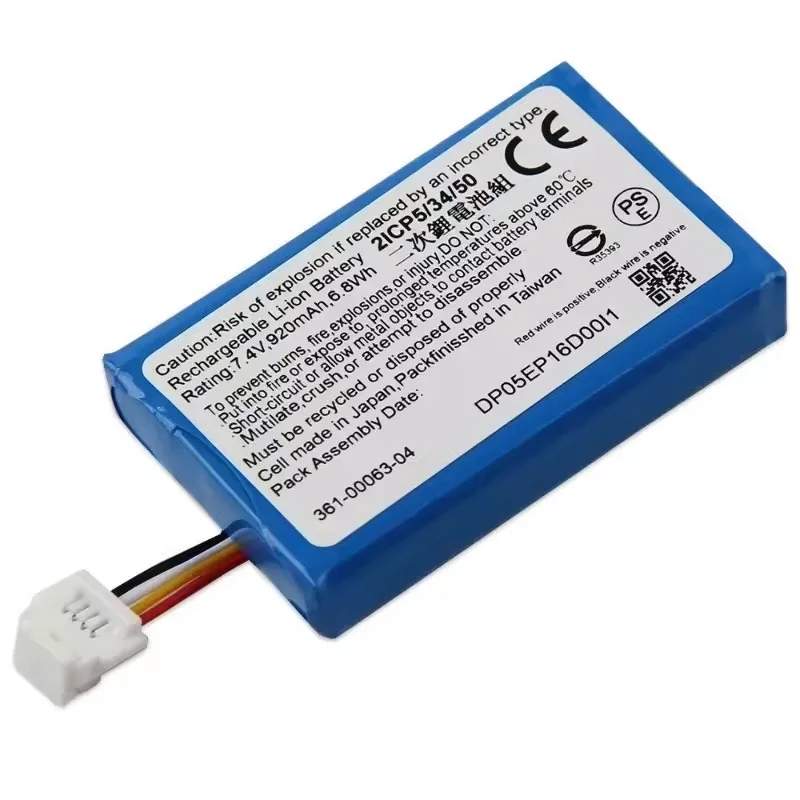 361-00063-04 7.4V 920mAh Rechargeable Battery for Garmin for BMW Motorrad Navigator 5 6 GPS Navigator 361-00063-00 2ICP5/34/50