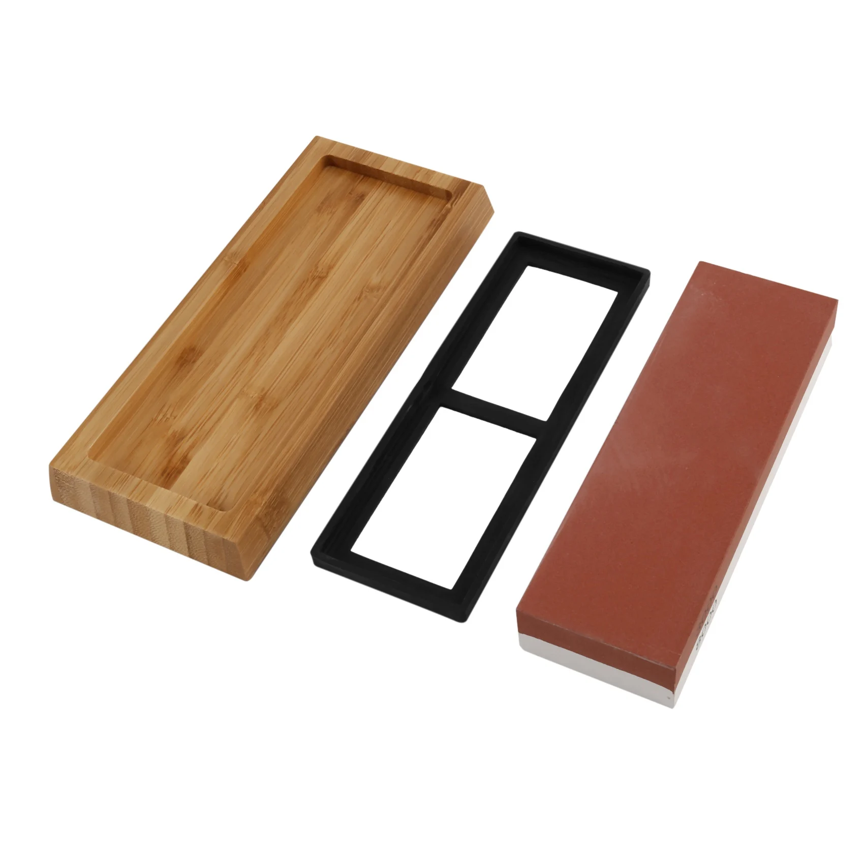 

ABWR-Sharpening Stone 3000 & 8000 Grit - Double Sided Whetstone Set For Knives With Non-Slip Bamboo Base And Free Angle Guide