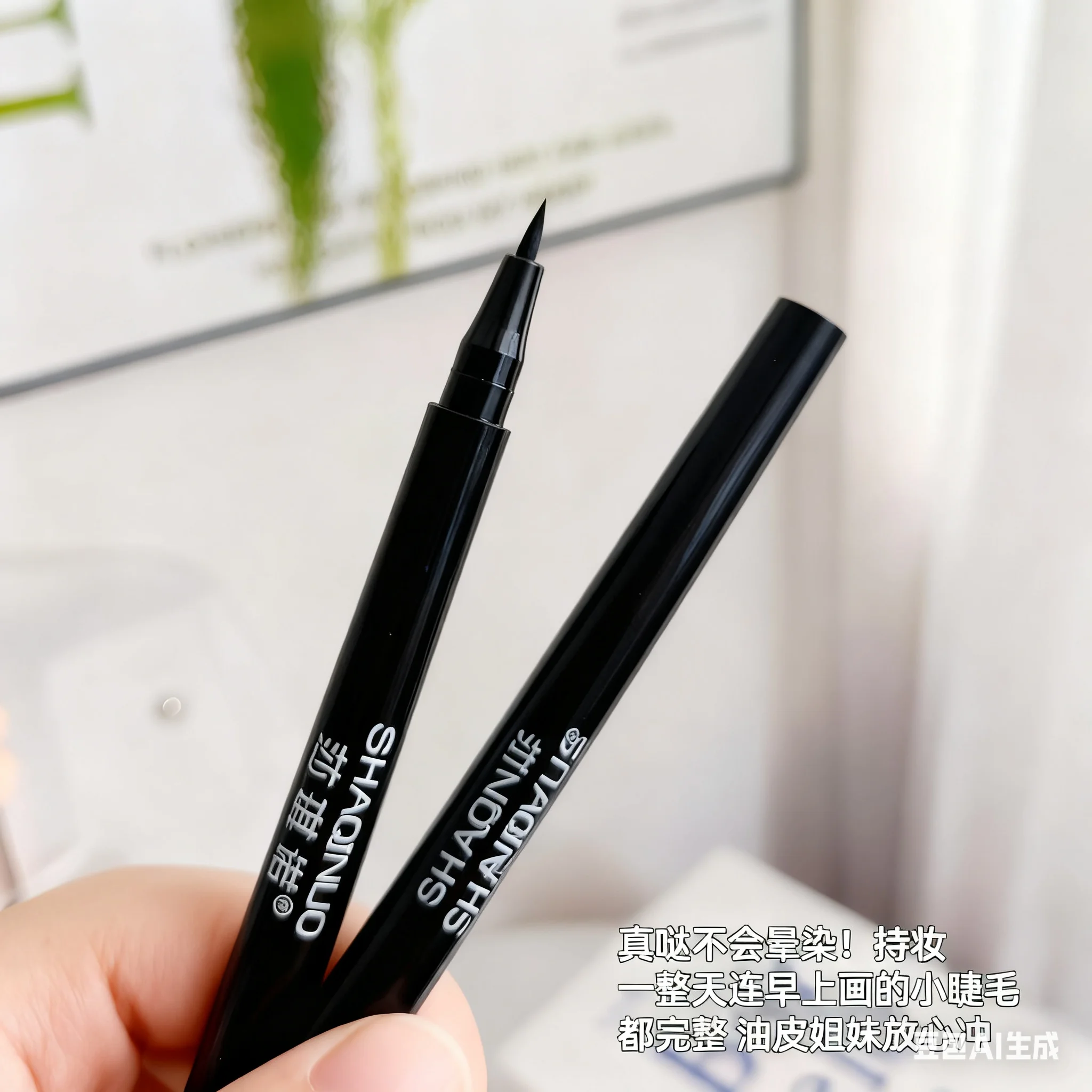 Wasserfester, mattierter, flüssiger Eyeliner |   Smoky Eye, einfach anzubringen, langlebig, schwarz