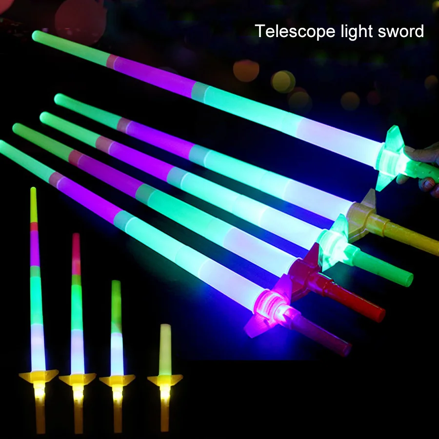 

Starswars Lightsaber Laser LED Light Sword Saber Telescopic Rod Children Play Toy Vocal Concert Party Props Kids Birthday Gifts