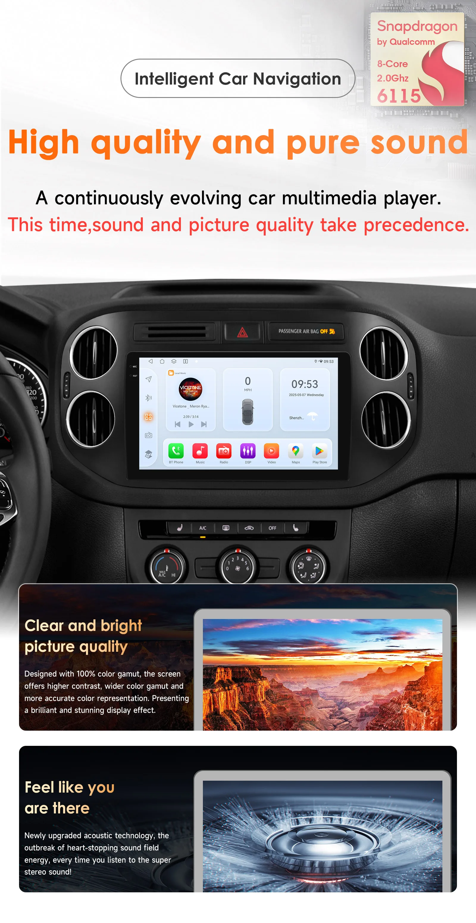 9'' AI Intelligent System Car Radio for VW Volkswagen Tiguan 1 NF GPS Wireless CarPlay Android Auto 4G 2 Din 2din Autoradio WIFI