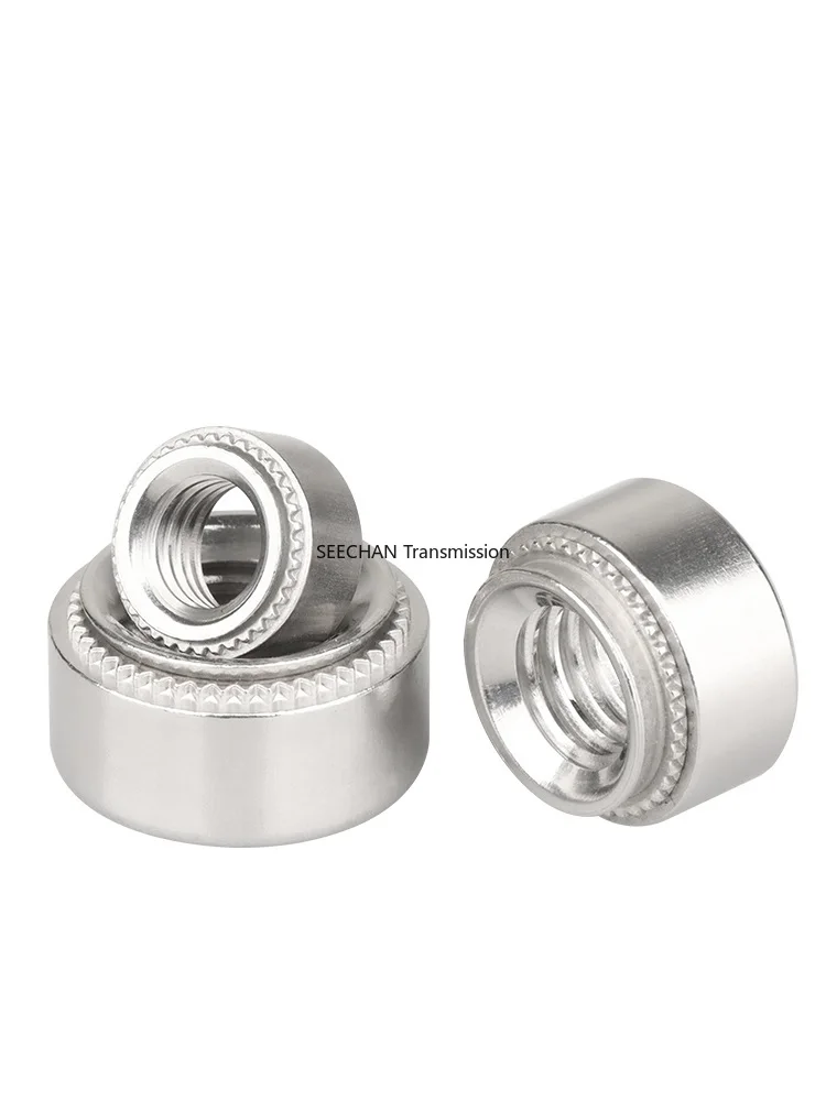 M2 M2.5 M3 M4 M5 M6 M8 M10 304 الفولاذ المقاوم للصدأ CLS الذاتي التثبيت الجوز الصحافة إدراج جوزة برْشام Nutsert Rivnut بلاطة 0.8-3.2 مللي متر #4