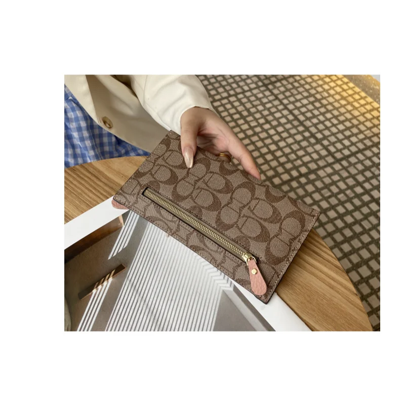 Klassische Vintage Lange Leder-Geldbörse für Damen, Kartenhalter-Aufbewahrungstasche mit Mehreren Kartenfächern – Detail 4