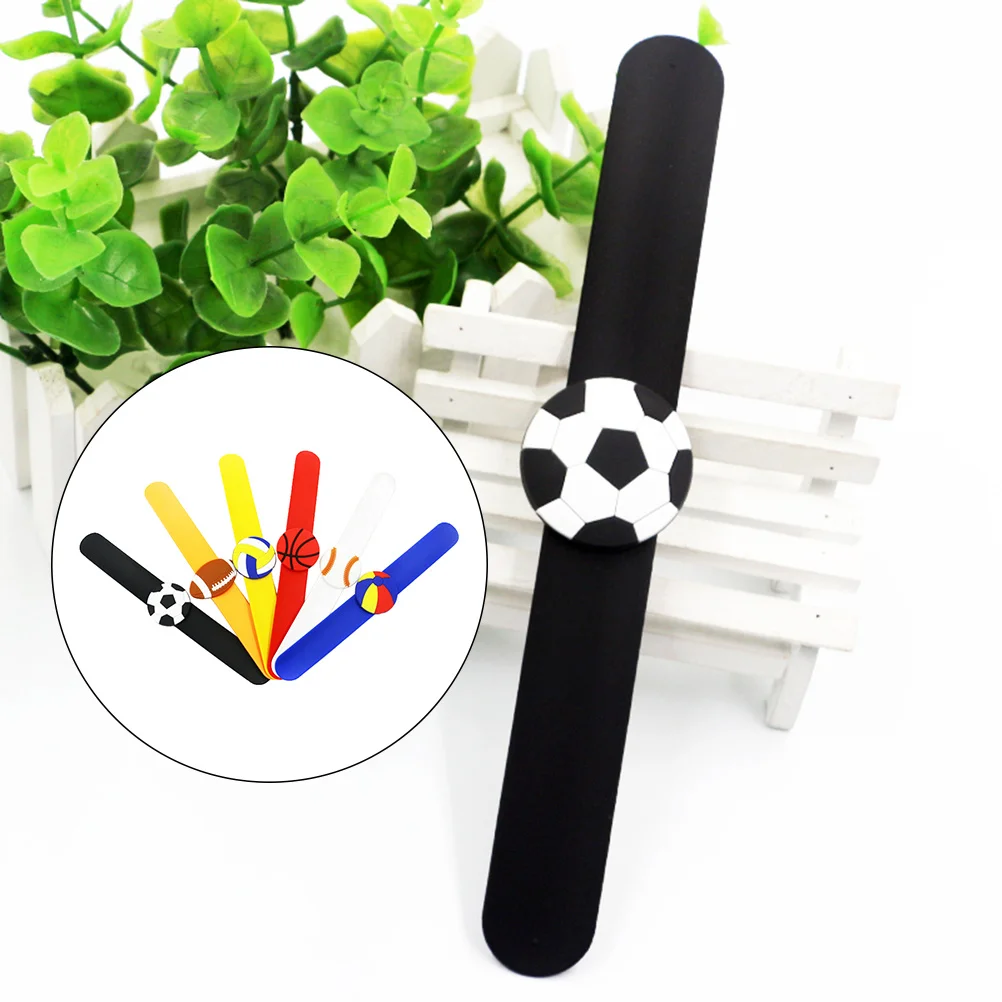 6-delige ringarmband sport klaparmbanden balpolsbandjes volleybal voor kinderen voetbal