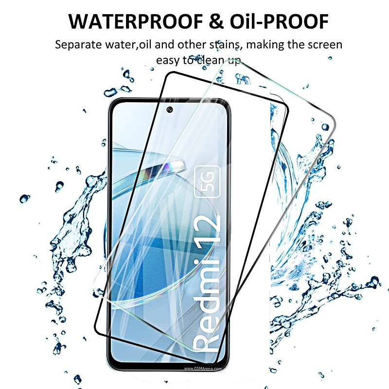Tempered Glass for Xiaomi Redmi 12 5G 4G 12C Full Cover Protective Glass Screen Protector for Xiaomi Redmi Note 12 Pro 12s Glass view 5