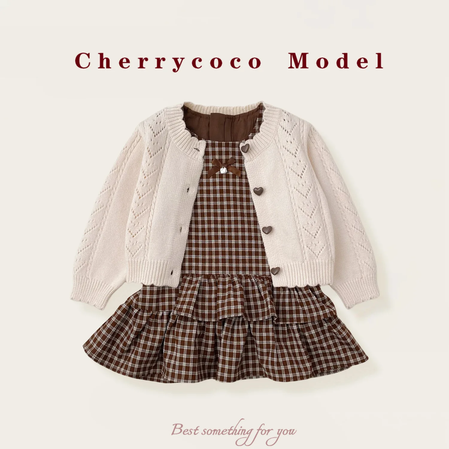 

Комплект из двух предметов, платье принцессы, жилет, шерстяной кардиган для девочек, детский осенне-зимний новый милый, милый, красивый, мягкий, удобный