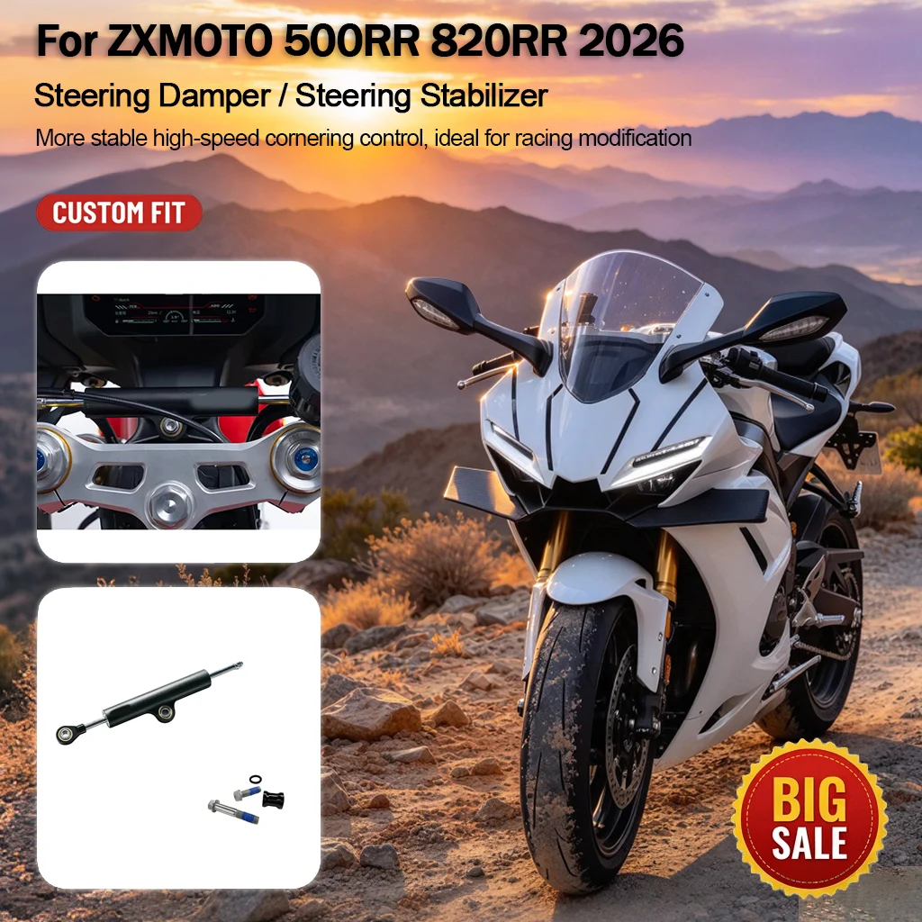 High Quality Steering Damper Stabilizer Anti-wobble Buffer Durable Motorcycle Custom Upgrade For ZXMOTO 500RR 820RR 2026