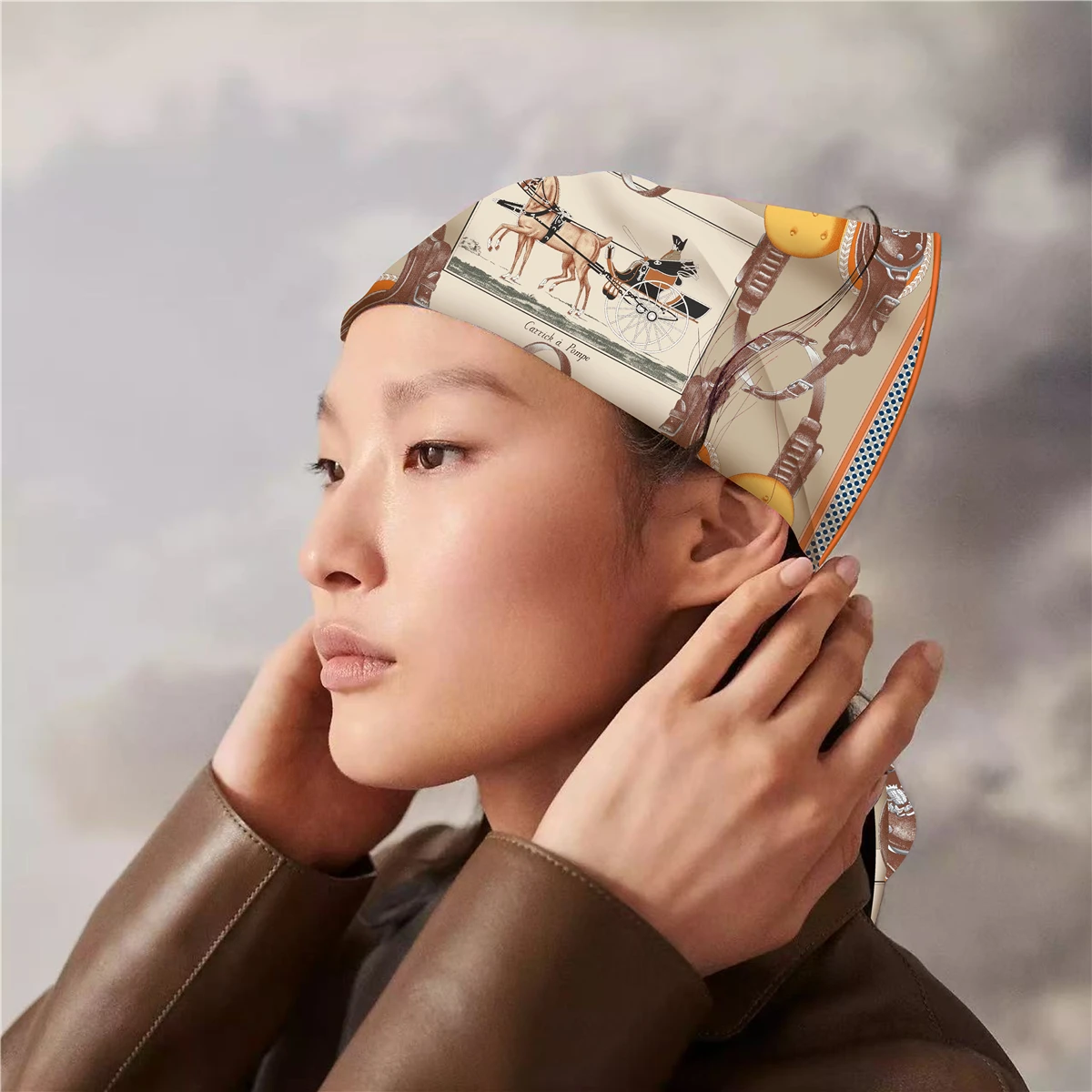 

Luxury Design Double Faced Scarf Women Square Bandanas Small Silk Twill with Hand-rolled Edges Women's Head Scarves