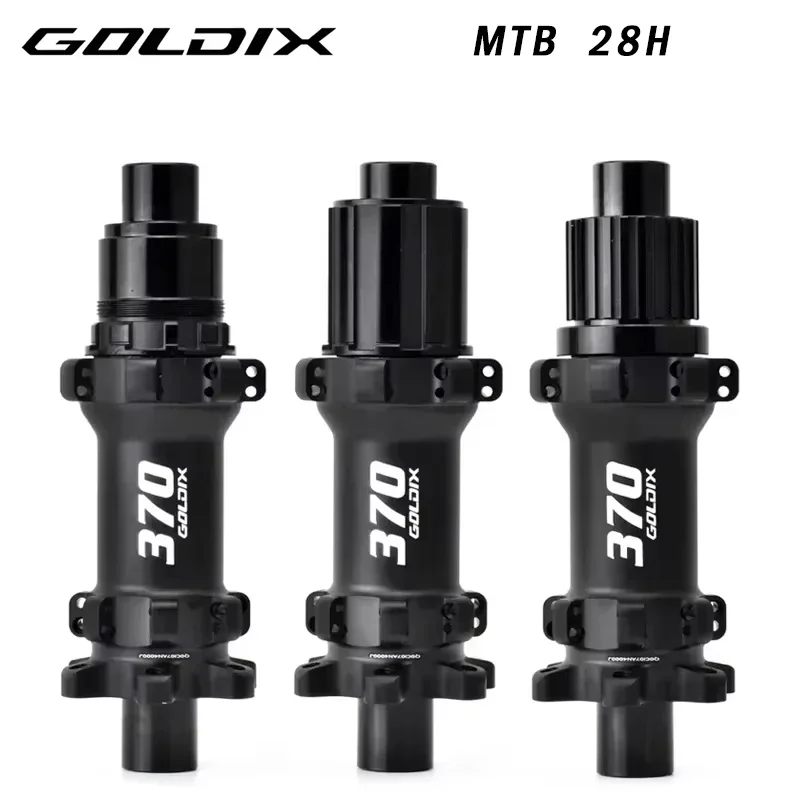 GOLDIX M370 36T Ratchet Bicycle Hubs 28 Hole Straight Pull Spoke 6-bolt Disc Brake Mountain Bike Bearing Hub HG/XD/MS Hub Body