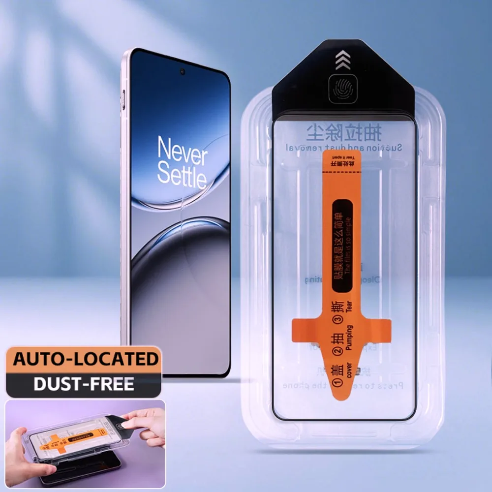 

2pcs Dust Free Tempered Glass for OnePlus 15 13R 13T 13S 10R 10T 9 9R Screen Protector