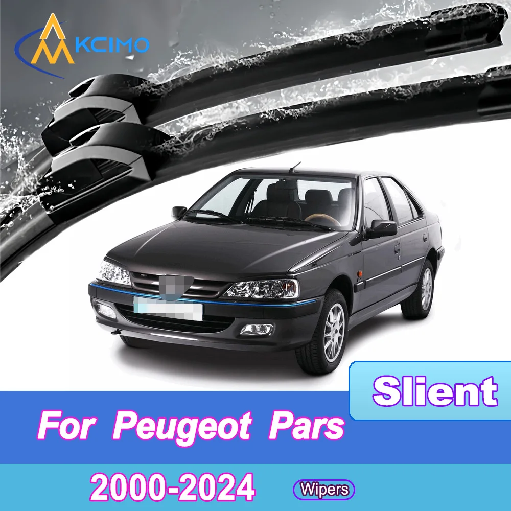 

2 Pack Silent Beam Wiper Blades For Peugeot Pars 2000-2024 Noiseless All-Weather Design Windshield Rain Brush Accessories