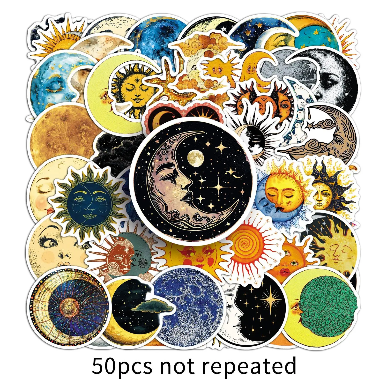 50 قطعة الجسم السماوي الغامض الكتابة على الجدران ملصقات الكون الكرتون الديكور DIY بها بنفسك اللعب المحمول الغيتار سيارة دراجة سكيت الشارات #3