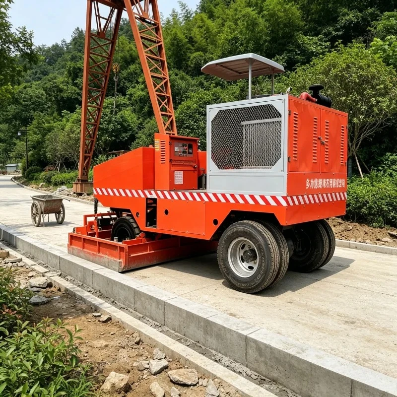 FOB Automatic Concrete Curb Slipform Paver For Labor Saving Road Construction High Precision Gutter Forming Machine Equipment