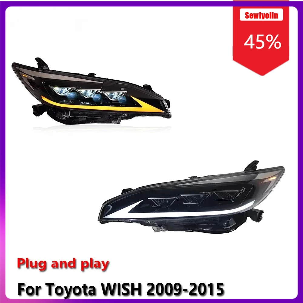 

Автомобильные светодиодные лампы Sewiyolin в сборе для Toyota WISH 2009-2015, противотуманные фары DRL, стоп-сигналы поворота