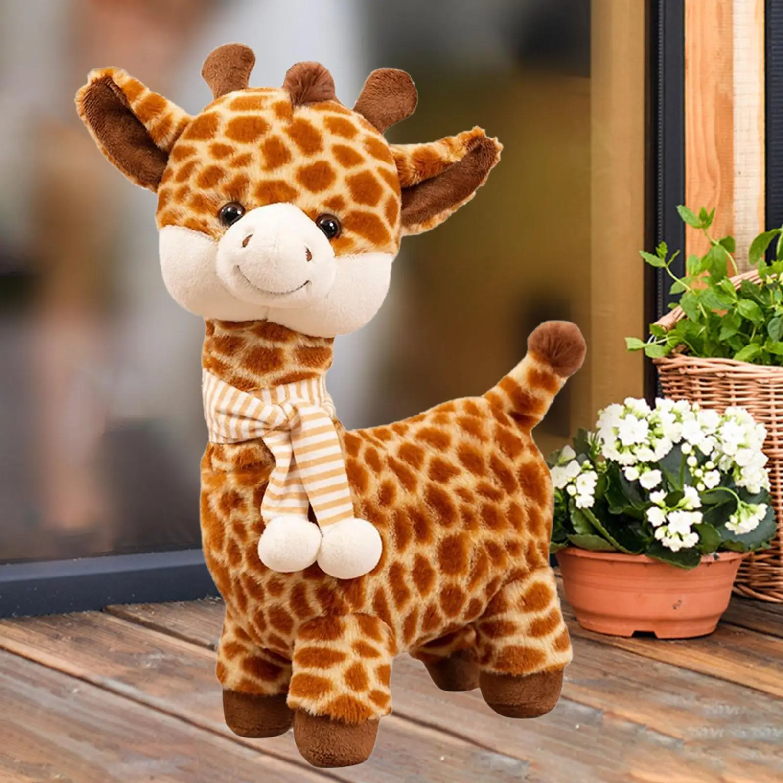 لعبة الزرافة القطيفة المحشوة على شكل حيوان زخرفة زخرفية دمية قطيفة للأطفال هدية عيد ميلاد للأطفال لقضاء العطلات وغرفة النوم وديكور المنزل