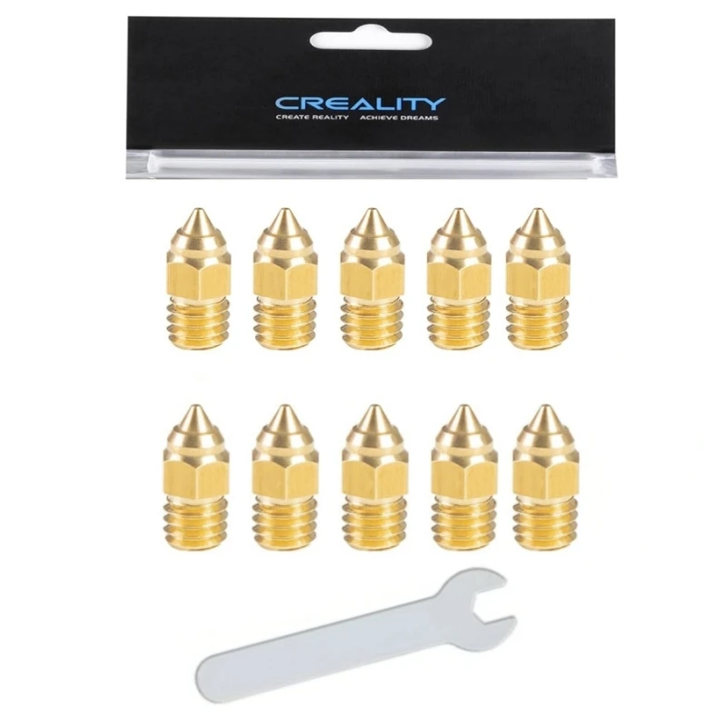 Creality Ender 3 Series/Ender 3 S1 Series/Ender 3 Neo Series 10pcs Nozzle, for Ender 3/Pro/V2, 3 S1, Ender 3 Neo/V2 Neo/Max Neo