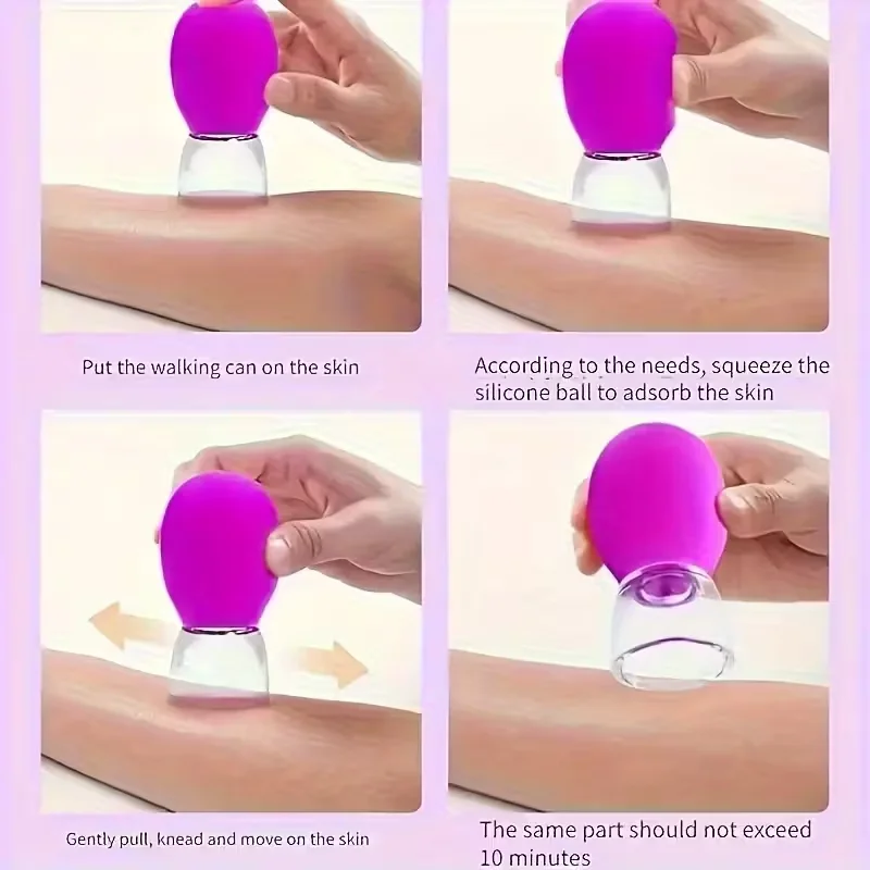 مجموعة الحجامة المصنوعة من السيليكون للوجه والجسم، مدلك شفط المكنسة الكهربائية لخطوط الطول، مصحح الحلمة، كوبر مشي للوجه والظهر