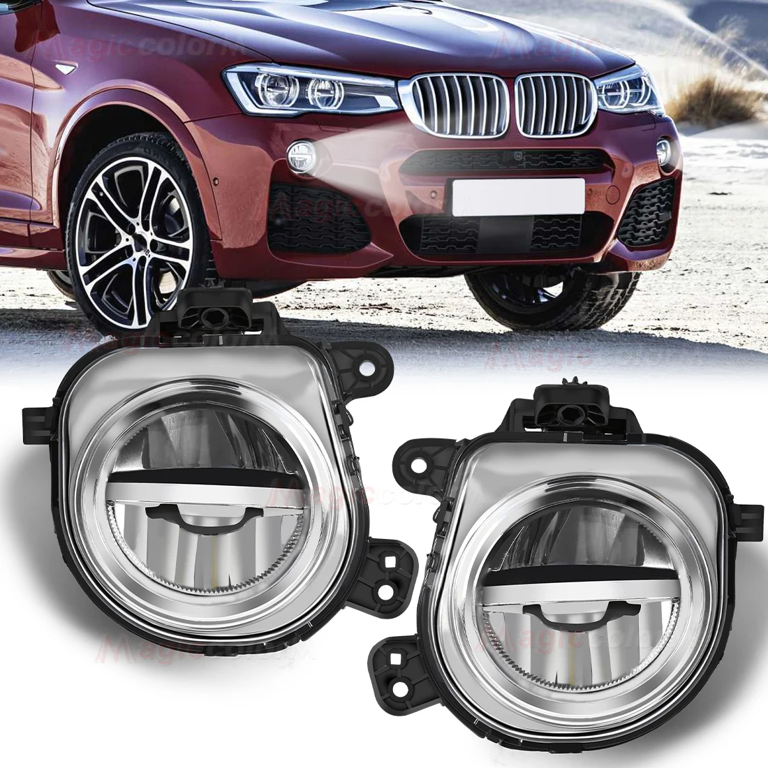 63177317251 63177317252 Car Front Bumper LED Fog Light For BMW X3 F25 X4 F26 X5 F15 F85 2014 2015 2016 Fog Lamp Headlights 12V