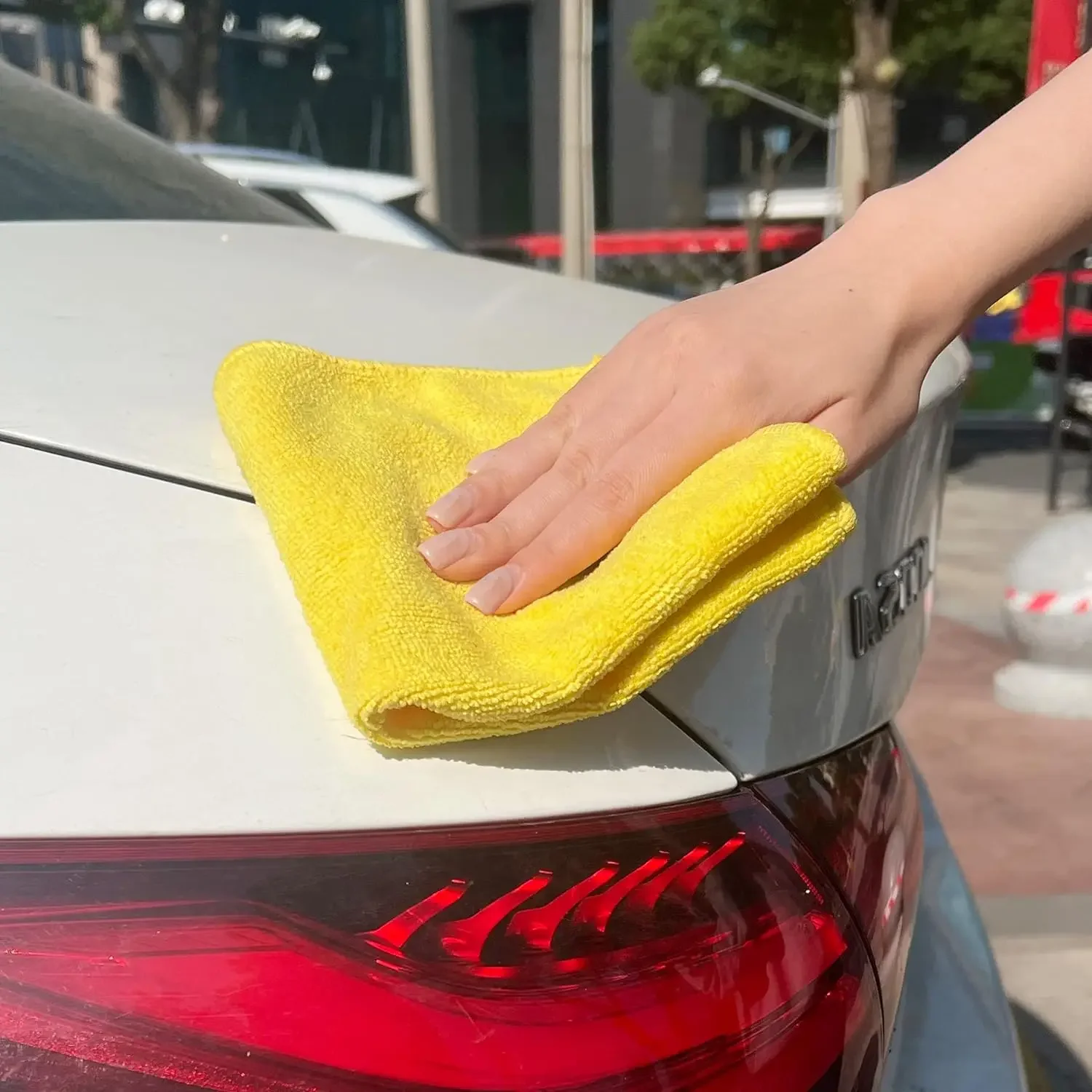 5 عبوات من قماش التنظيف المصنوع من الألياف الدقيقة، خرق تنظيف مختلط الألوان مقاس 30 × 30 سم، مناشف تنظيف للعناية بالسيارات والمنزل والمطبخ والزجاج #3