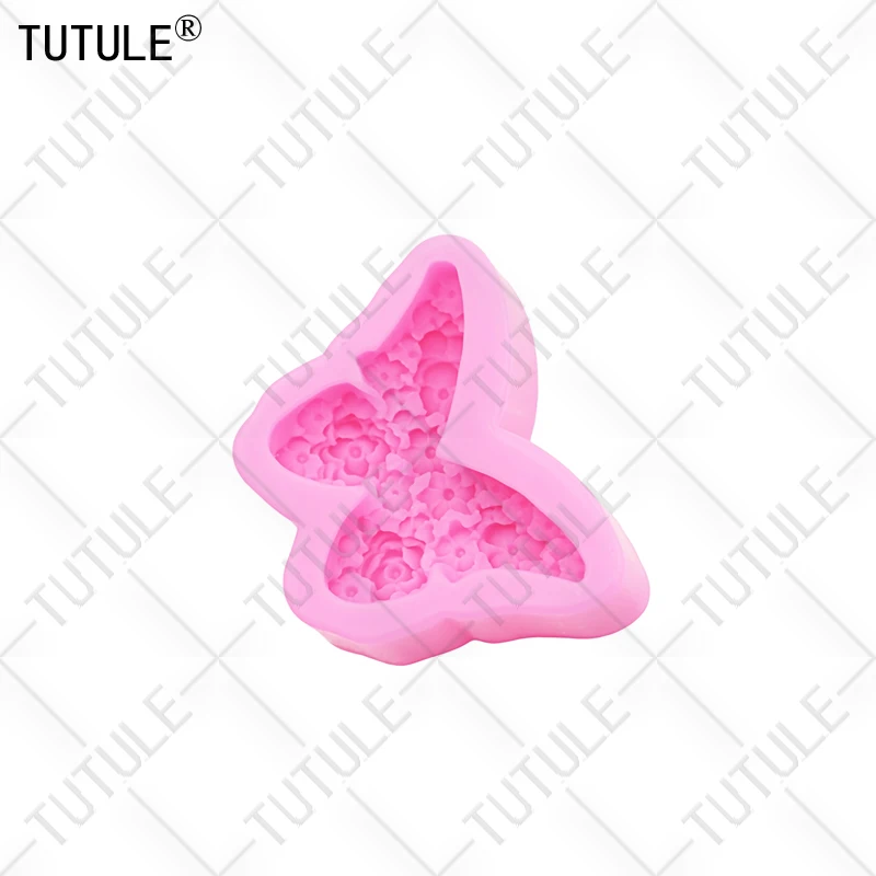 3D Flower butterfly Scented Candle Silicone Mold Drop Glue Decorative Epoxy Resin Mold DIY butterfly Chocolate Silicon Cake Mold