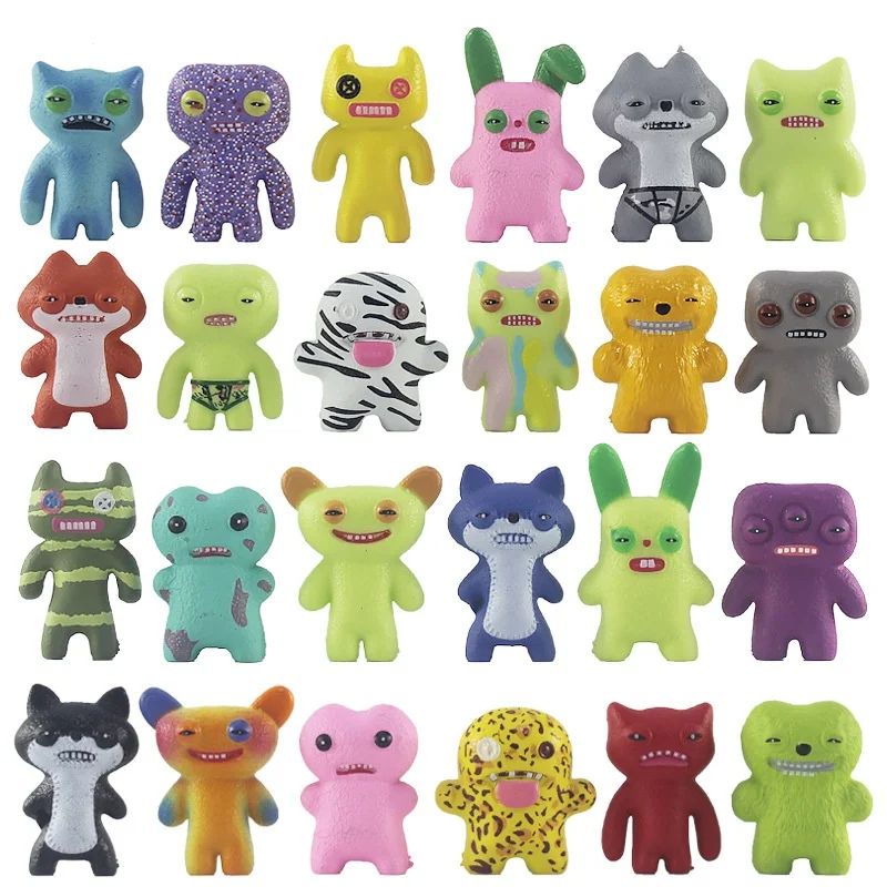 

24pcs/set Fuggler Teeth Treasure Cute Teeth Monster Series Action Figure Toy PVC Model Doll Fans Gift