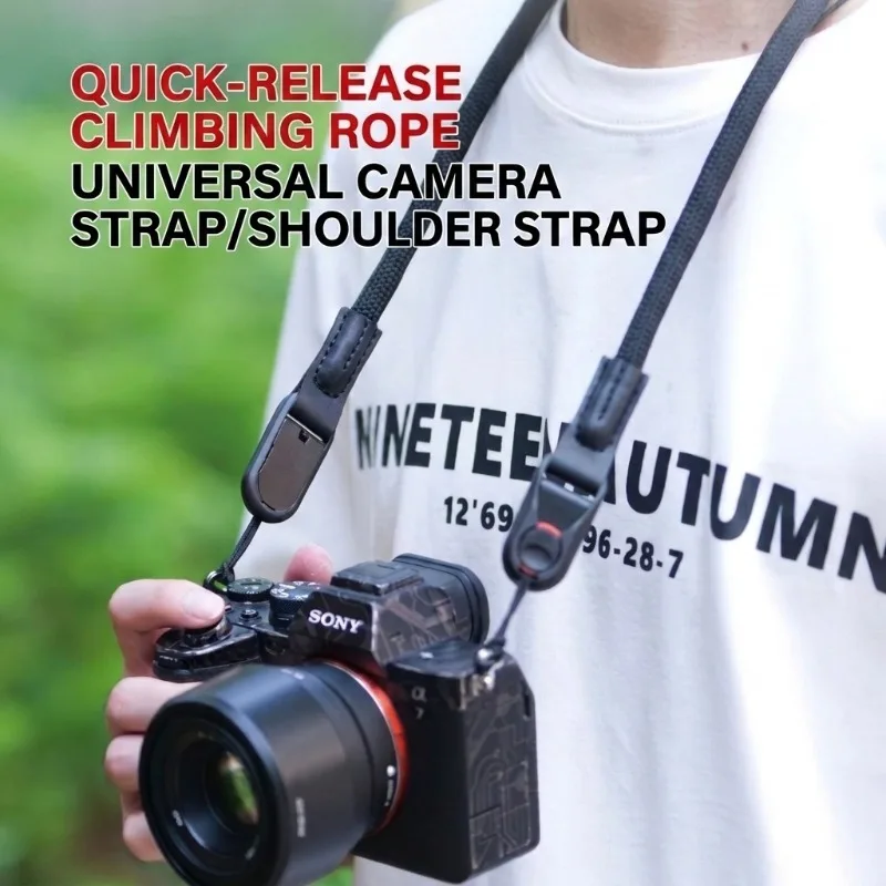 Camera Strap Braided Rope Lanyard with Quick Release Buckle Anti Drop Adjustable for Prevent Camera Dropping During Shooting