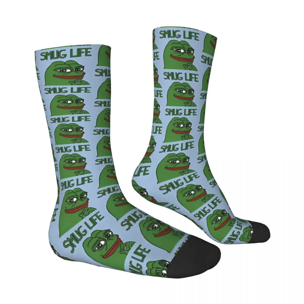 SMUG LIFE Pepe The Frog Socks Hiking 3D Print Boy Girls Mid-calf Sock