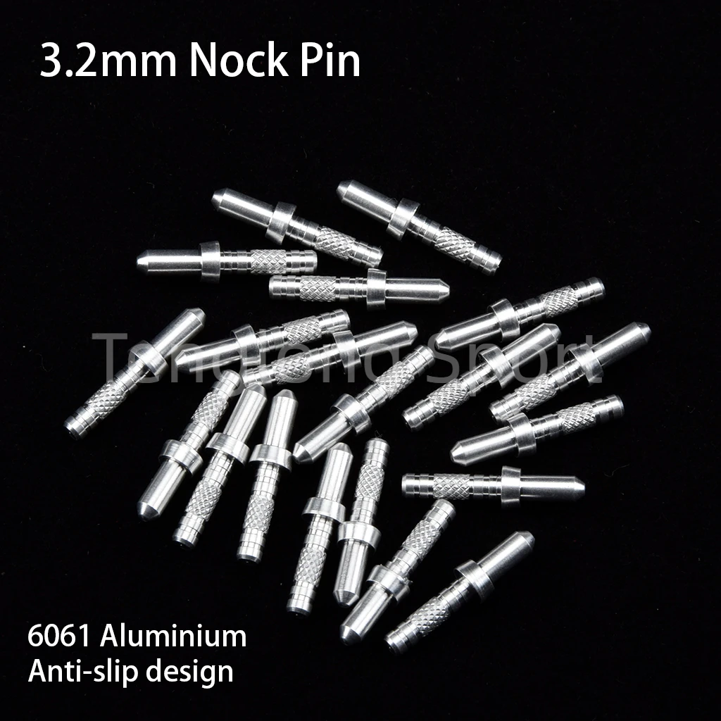 30pcs 3.2mm Archery Arrow Nock Pin Aluminum Alloy Pin for Diy I.d 3.2mm Carbon Arrow Hunting and Shooting Sports