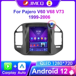 JMCQ Android 12 Car Multimedia Player For Mitsubishi Pajero V60 V68 V73 1999-2006 Vertical Screen Carplay Navigator Head Unit