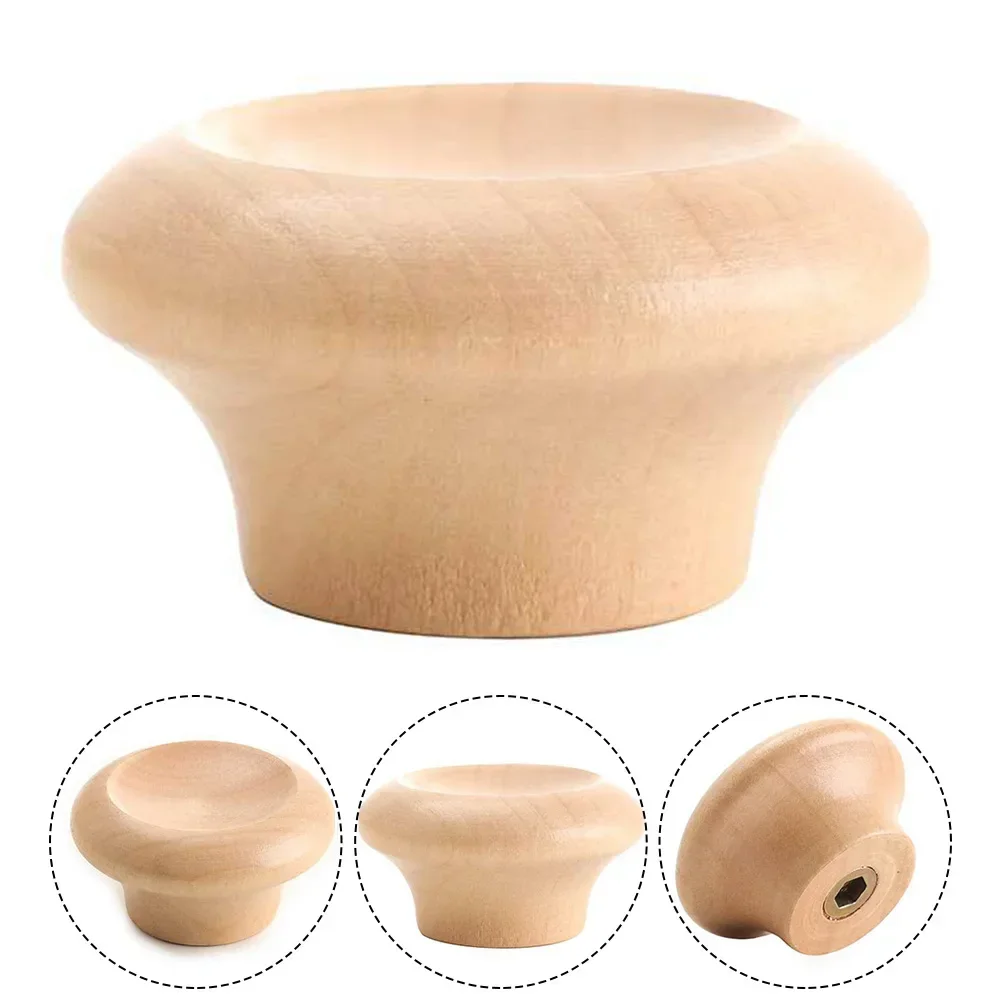 1/2PCS Heat-Resistant Pot Pan Lids Solid Wood Pot Lid Knob Lifting Handle Replacement Pan Cover Handle Kitchen Cookware Lid