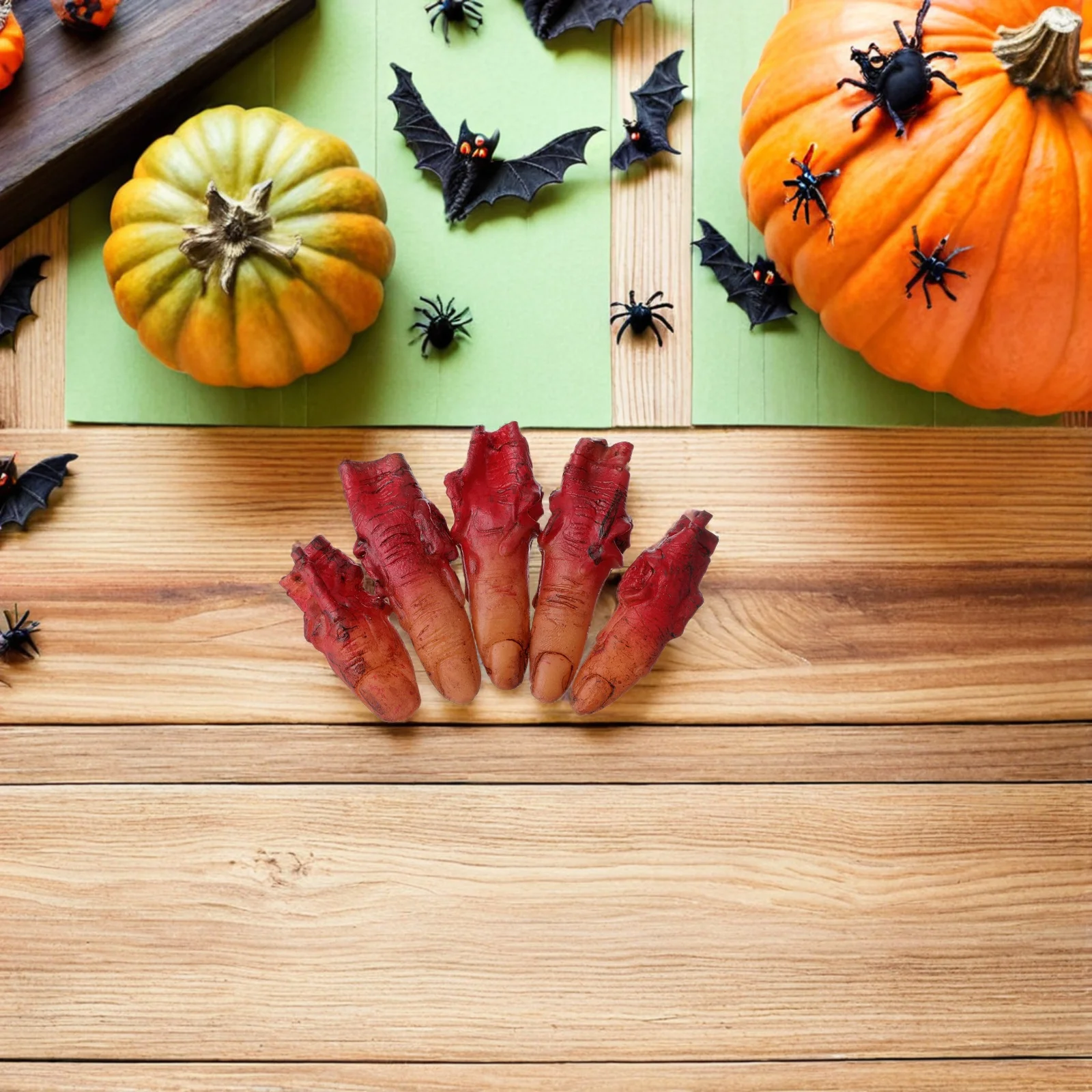 

4Sets Halloween Fingers Realistic Severed Blood Finger Props for Witch Cosplay Supplies and Haunted House Hanging Ornament