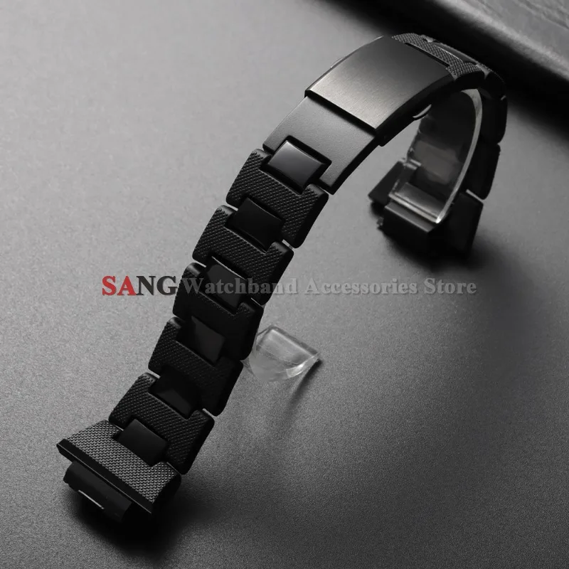 16 mm Sportarmbänder für Casio DW6900/DW9600/GW-M5610/DW5600, PVC-Uhrenarmband, Kunststoff-Herrenarmband, leichtes Armband-Zubehör